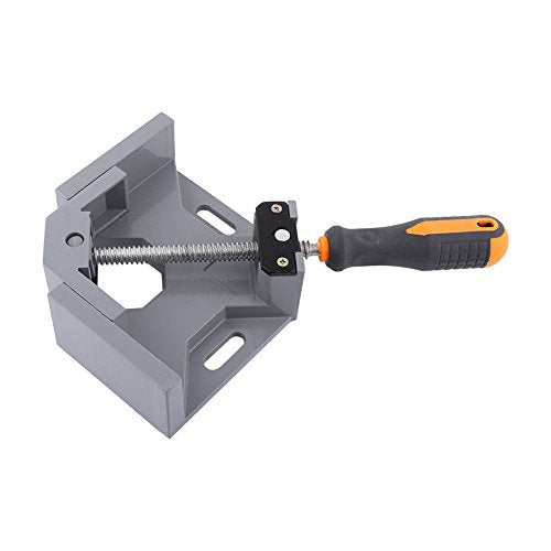 2 Set of NUZAMAS 90 Degree Corner Clamp Right Angle Clamp Aluminum Alloy Made, Adjustable Swing Jaw Corner Clamp, Woodworking Vice Wood Metal Welding Gussets, Single Handle