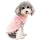 Zunea Fleece Dog Jumper Winter Warm Sweater Jacket Coat for Small Dogs Soft Fuzzy Puppy Clothes with D-Ring for Harness Leash Pullover Cold Weather Pet Girl Boy Apparel for Chihuahua Cats Pink S