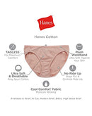 Hanes Women's Microfiber Panties Pack, Moisture-Wicking Stretch Underwear, 10-Pack (Colors May Vary), 10 Pack - Hi Cut Assorted 2