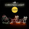 Santa Sleigh w/4 Reindeer Christmas Light LED Rope Lights 2.62M for Holiday Wedding Party Indoor Outdoor Xmas Decoration