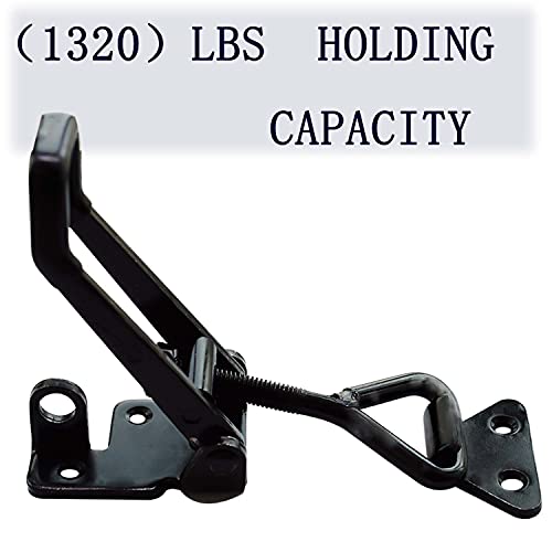 4Pack Heavy Duty Toggle Clamp Latch, 4003 Style 1320lbs Capacity Pull Latch Clamps Black Adjustable Quick Release Hasp Clamps for Smoker Cabinet Boxes Case Trunk Jig, Metal Toggle Latch Catch Set