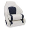 NORTHCAPTAIN M3 Premium Sport Flip Up Boat Seat Captain Bucket Seat with Boat Seat Cover，White/Blue