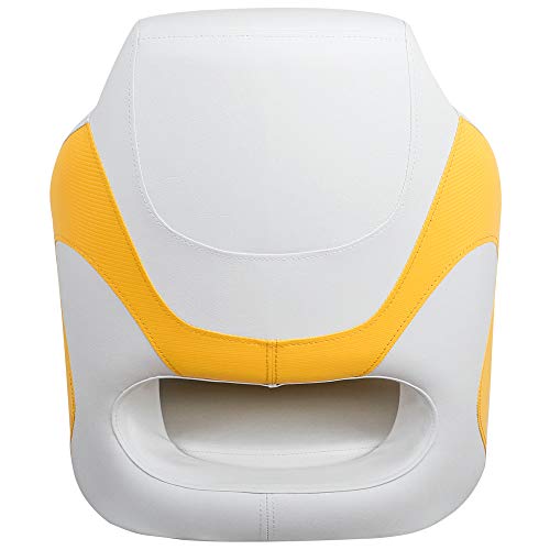 MSC Captain Boat Seat (White/Yellow, Captain Boat Seat)