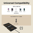 FlexSolar 10W Portable Solar Chargers 5V USB Small Power Emergency ETFE Panels Foldable IP67 Waterproof Camping Hiking Backpacking for Phones Fans Flashlight Watches Small Power Banks Battery Packs