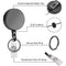 2 Pack Heavy Duty Retractable Badge Holder Reel, Will Well Metal ID Badge Holder with Belt Clip Key Ring for Name Card Keychain [All Metal Casing, 27.5" UHMWPE Fiber Cord, Reinforced Id Strap]