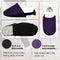 Zhanmai Bowling Shoe Slider 2 Pack Bowling Shoe Cover with Elastic Band Adjustable Bowling Accessories for Men Women Bowler Playing Ball Dancing, L, Purple, Large