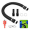 MaxEarn 1 Inch (25 mm) Water Butt Connection Set Including 50 cm Connection Hose and 2 Hose Connectors 25 mm with Lock Nut, Rain Butt Connection for Downpipe Rain Collector Rainwater Butt