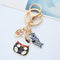 TOYANDONA 2pcs Japanese Lucky Cat Keychain Cute Maneki Neko Key Ring Chinese Fortune Pendants Keychain Bag Purse Charm Ornament for Wealth Gifts Blue Red