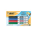 BIC Great Erase Low Odor Dry Erase Marker, Fine Point, Assorted, 4-Count (BICGDEP41ASST)