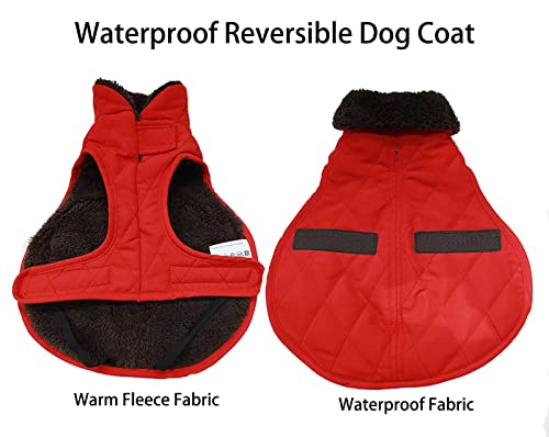 Dog Keep Warm Fleece Jacket,Windproof Snowsuit for Outdoor.Keep Warm Small &Medium &Large Dogs (Small)