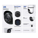 TP-Link Tapo Pan/Tilt Outdoor Security WiFi Camera, Wireless, 2K Live View, 360°, IP65, SD Card Slot, Smart AI Detection, Night Vision (Tapo C510W)