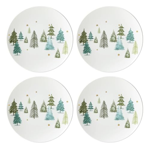Lenox 893565 Balsam Lane 12-Piece Dinnerware Set, Green