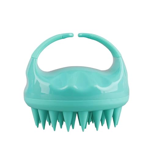 Bebachi Scalp Massager Shampoo Brush with Soft And Flexible Silicone Bristles For Hair Care And Head Relaxation Ergonomic Scalp Scrubber for Dandruff Removal Exfoliating Brush To Exfoliate and Massage Scalp Wet Or Dry (Green)