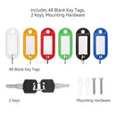 Amazon Basics Locking Steel Key Cabinet Security Lock Box with 48 Key Hooks, Black