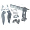 ZDingTech Upgrade All Metal Kit,Propeller,Rudder,Water Knife,Metal RC Boat Fixed Parts for UDI Arrow RC Boat Parts,Upgrades Kit for UDIRC Arrow 5 005 UDI005 UDI022 RC Boat Upgrades. (Silver)