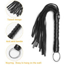 Zhichengbosi Horse whips Crop, Horse Crop with Faux Leather, Equestrian Riding Crops for Horses, Black Horse Whips for Show and Riding (Black, 30)