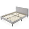 Zinus Single Bed Frame Fabric Upholstered Platform Bed Base, Light Grey