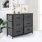 LEVEDE Chest of 6 Drawers, Tallboy Storage Cabinet, Fabric Tower Dresser Organizer Clothes Toys Storage Unit, Home Furniture for Bedroom, Living Room, Hallway, Office (Dark Grey)