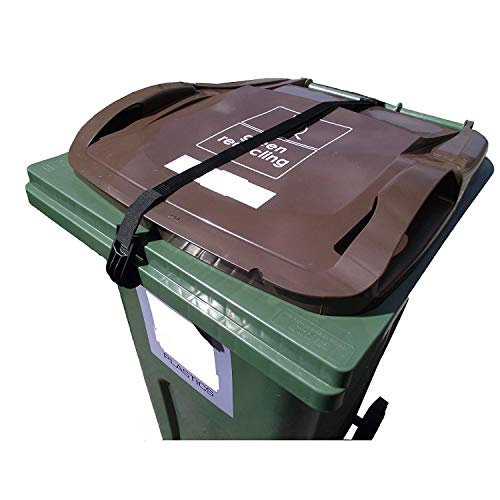 1 x Wheelie Bin Top Strap – No Tools or Drilling Required - Keep Lid Closed & Contents Secure (1)