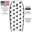 'SHAKA' Kids Bodyboard 36" Body Board & Leash, Stylish Graphics, Lightweight Soft Top Bodyboard, EPS Foam Core, HDPE Slick Bottom & Included Wrist Leash, Great for Kids, Youth and Adult Surfers.