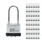 ZonRo Locks Laminated Steel Keyed Padlocks,Keyed Alike Locks, 1-9/16 inch Wide,Long Shackle Padlocks, Pack of 48，Black Hoop, for Hasp Latch, Sheds, Fences, Storage Locker, School, Gym…