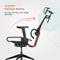 ErgoTune Supreme Ergonomic Office Chair - Adjustable Backrest Desk Chair, Lumbar Support, Headrest, 5D Armrests - High Back Breathable Durable Mesh Recline (Aqua Blue)