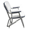 Wise 3319-924 Folding Deck Chair, White with Navy Trim