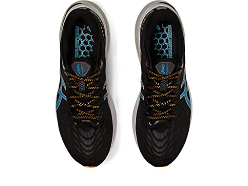 ASICS Men's GT-2000 11 Running Shoes, Black/Sun Peach, 10.5 X-Wide