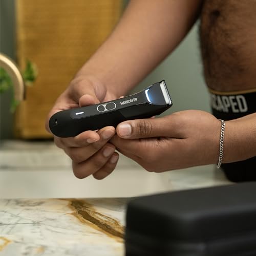 MANSCAPED® The Lawn Mower® 4.0 PRO - Groin & Body Hair Trimmer, Updated SkinSafe® Trimmer Blade, Waterproof Wet/Dry Groomer, USB-C & Wireless Charging Compatible, Men’s Ball Shaver with Travel Lock