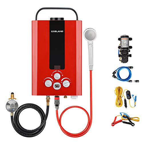 GASLAND Gas Hot Water Heater Portable Pump LPG Caravan Camping Hose Fittings RV