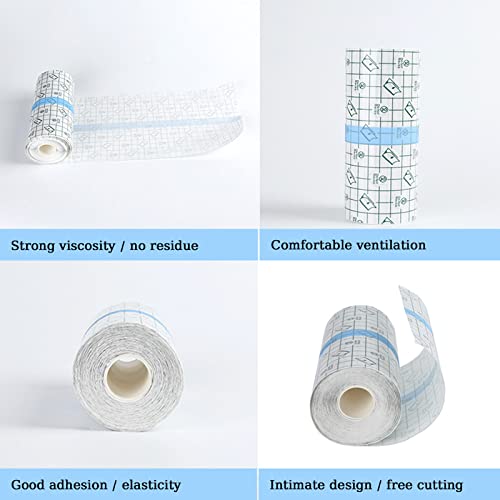 5 cm x 10 M Waterproof Transparent Bandage,BetterJonny Rolls Transparent Dressing Tape Stretch Adhesive Dressing Tapes Dressing Tape for Swimming and Shower