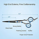 (Blue) - Hair Cutting Scissors, ULG Professional Hair Scissors 17cm Right-Hand Razor Edge Barber Scissors Salon Hair Cutting Shears Made of Japanese Stainless Steel, Hand Sharpened