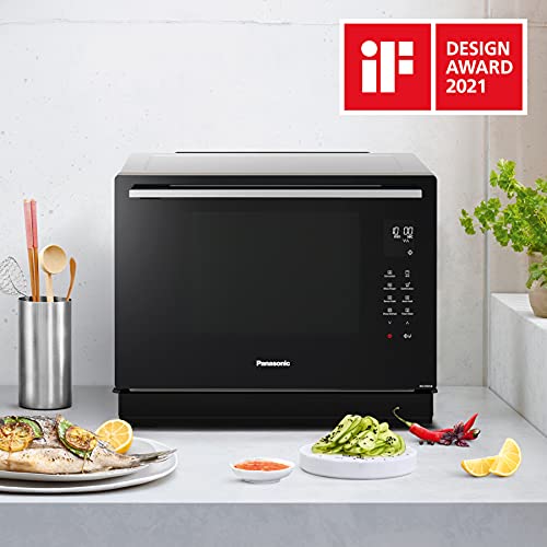 Panasonic CF87 Speed Convection Oven, Grill, Flatbed, 31Litre, Two Level Cooking, Genius Sensor, 32 Auto Programmes, Easy Clean, 1000W Combination Microwave Oven
