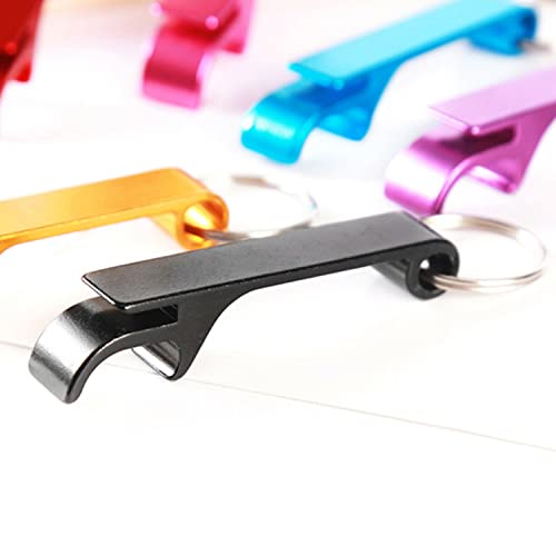 10pcs Bottle Opener Keyring Metal Beer Bar Tool Keychain Gifts Random Colour