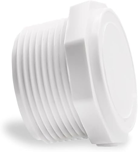 1 Inch PVC Pipe End Cap – Sch 40 MNPT 1 PVC cap – PVC End Cap – 1 Inch Male Threaded Plug - PVC Pipe Cap - PVC Plug Pipe Fitting - PVC Pipe Fittings for Plumbing Water Line