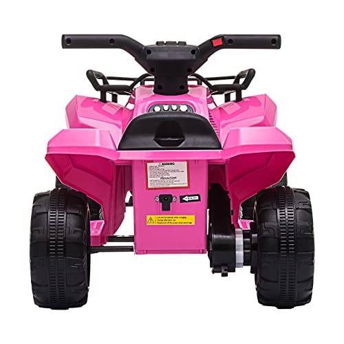 MAZAM Kids Ride On Car Kid Ride-On Toys - 4 Wheeler Electric Quad Kids ATV with Music/Horn/LED Lights/USB, Toy for Kids from 3 Years Old, Pink