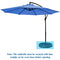 Tangkula 10FT Patio Offset Umbrella, Outdoor Cantilever Umbrella with Easy Tilt Adjustment & 8 Ribs, Hanging Market Umbrella with Crank & Cross Base for Garden, Backyard, Deck, Poolside (Blue)