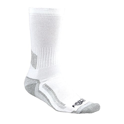 Carhartt Men's 3 Pack Force Performance Work Crew Socks,White,Large(Shoe Size:6-12/Sock Size: 10-13)