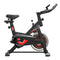 GENKI Spin Bike Exercise Bike Home Gym Fitness Indoor Cycling Workout w/LCD,Front Wheels,Max User Weight 150kg,Black