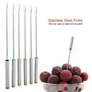 Barbecue Fondue Forks Stainless Steel - Chocolate Cheese Dessert Forks Kitchen Tool Tableware 6pcs/Set Fondue