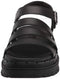 Skechers Women's Platform Fisherman Sandal, Black/Black, 5