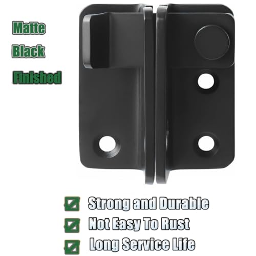 ZiYuya Flip Latch Gate Latches Slide Bolt Latch Safety Door Lock Catch for Barn Cabinet Garden Bathroom Garage Window Sliding Door Shed Lock (Black - Right Open, S 45 * 40MM)