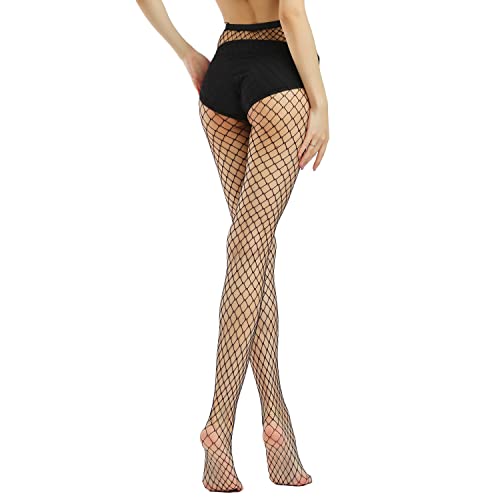 Stockings for Women High Waist Fishnet Stockings Sexy Thigh High Pantyhose Fishnet Tights