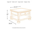Signature Design by Ashley Porter Traditional Hand-Finished Lift Top Coffee Table, Dark Brown