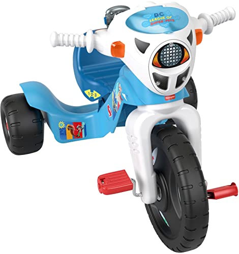 Power Wheels DC League of Super-Pets Lights & Sounds Trike Ride-on Tricycle for Toddlers and Preschool Kids Ages 2-5 Years