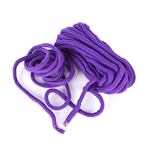 CHAOCHEN Cotton Rope, 32 Feet 10M Twisted Cotton Cord for Wall Hanging，DIY Craft Making，Plant Hangers，Knotting Decorative Projects (Purple)