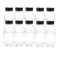 Packware (10 Pack - 250 ml) Empty Plastic Juice Bottles with Lids Square Drink Containers PET Refillable Empty Water Drink for Storing Homemade Juices Water and Other Beverages | BPA-Free