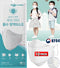 [10 Packs] KF94 KIDS Face Mask Made in Korea Respirator Protective Disposable Dust Covers (Children, Youth) Clean Top 크린탑 Individual Package (White)