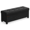 SONGMICS Storage Ottoman, Bedroom Bench with Storage, Foot Stool, 15 x 43.3 x 15.7 Inches, Black ULSF018B01