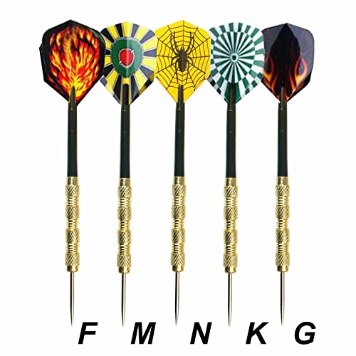 15 pcs(5 sets) of Steel Tip Darts Needle Slim Barrel with Nice Dart Flights